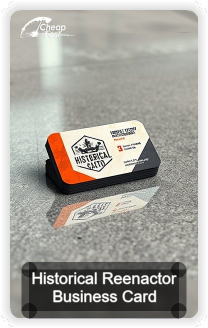 Historical Reenactor business card design sample