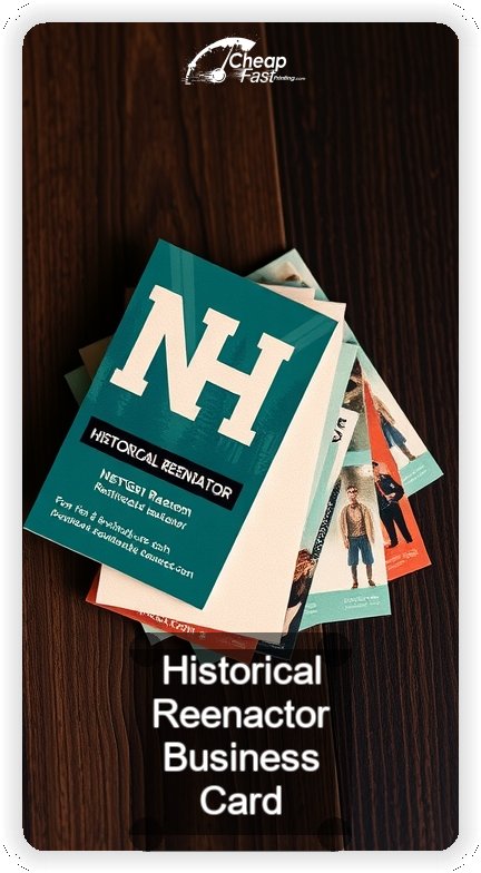 Historical Reenactor business card design sample