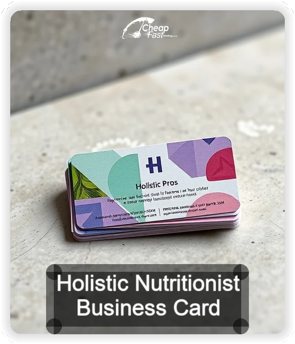 Holistic Nutritionist business card design sample