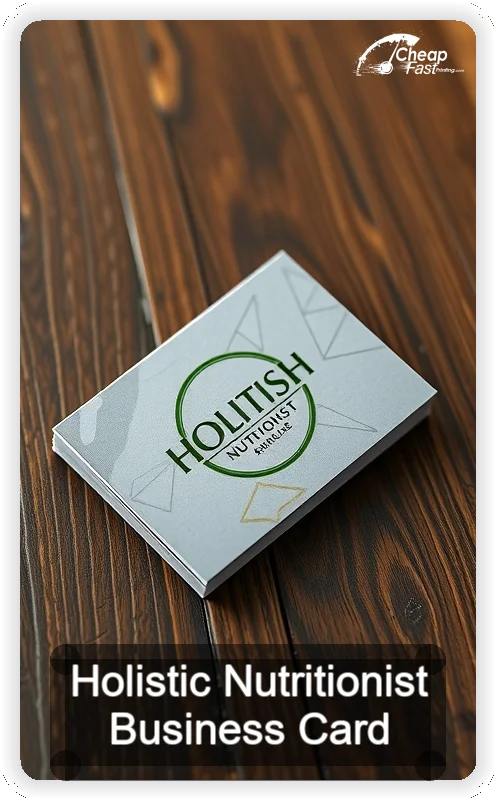 Holistic Nutritionist business card design sample