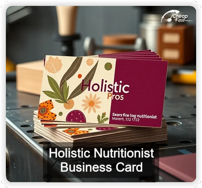 Holistic Nutritionist business card design sample