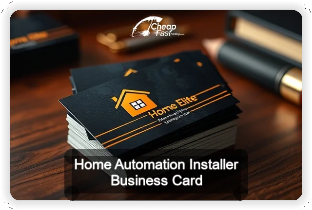 Home Automation Installer business card design sample