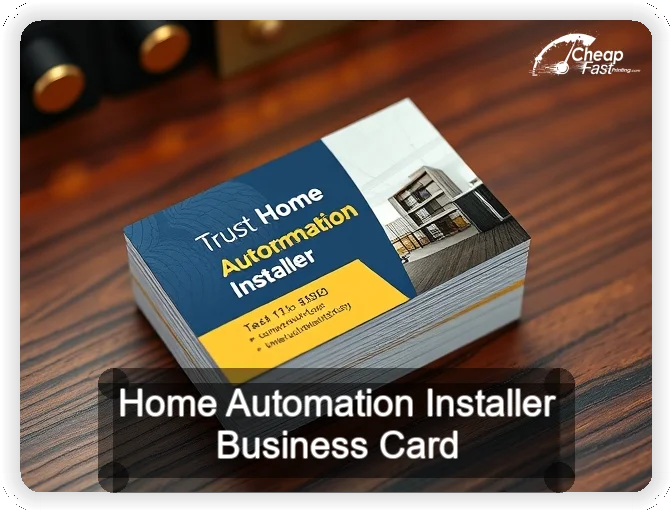 Home Automation Installer business card design sample