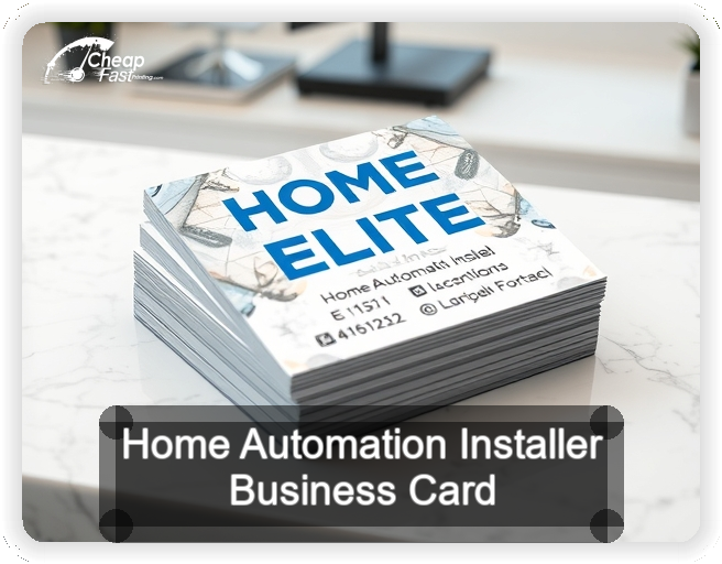 Home Automation Installer business card design sample