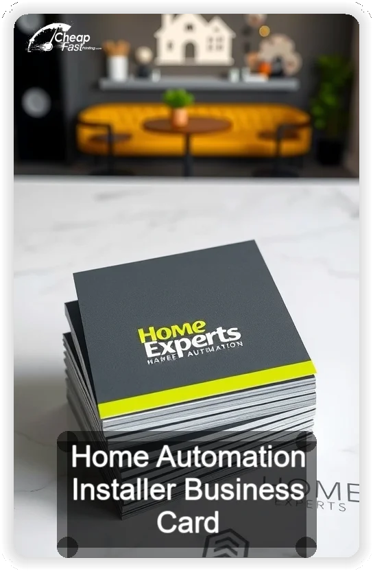 Home Automation Installer business card design sample