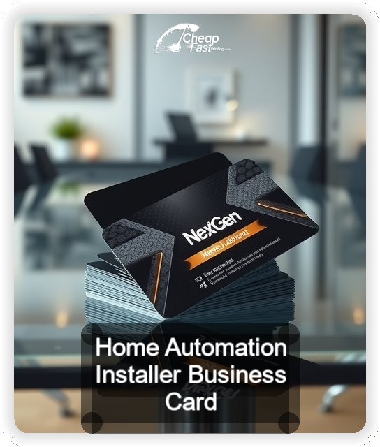 Home Automation Installer business card design sample