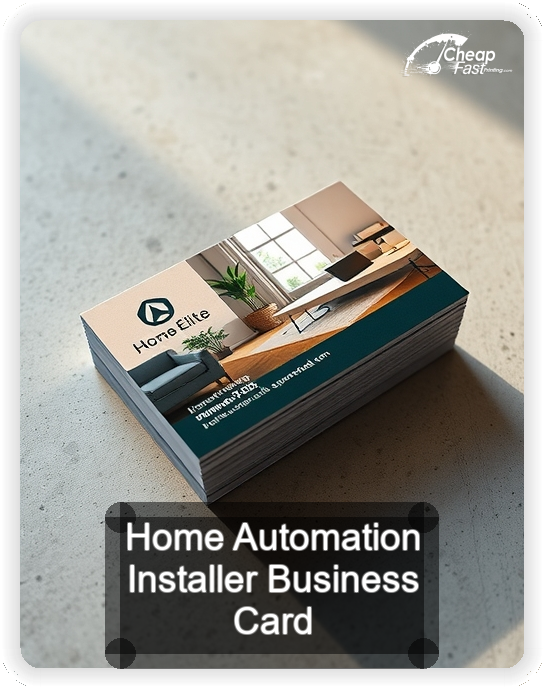 Home Automation Installer business card design sample