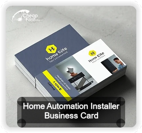Home Automation Installer business card design sample