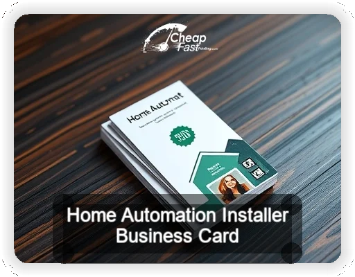Home Automation Installer business card design sample