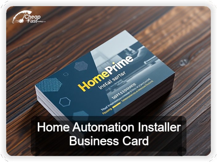 Home Automation Installer business card design sample
