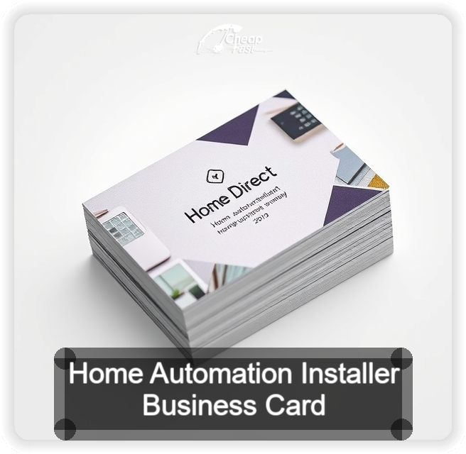 Home Automation Installer business card design sample