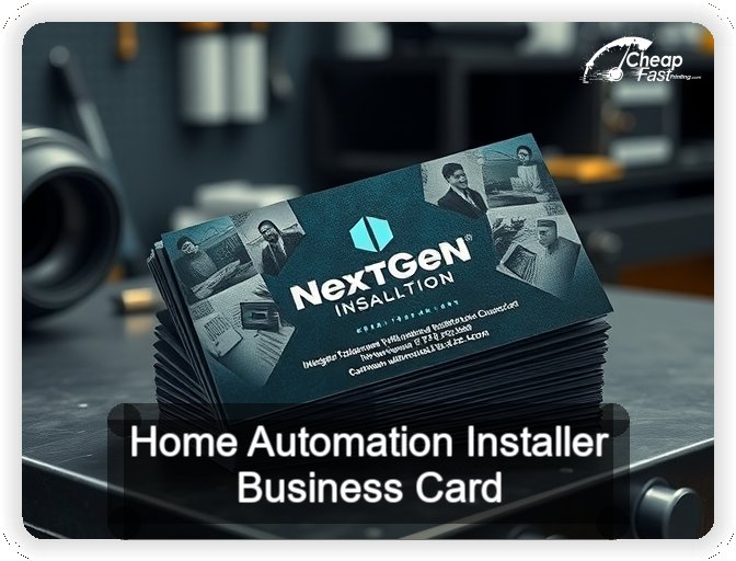 Home Automation Installer business card design sample