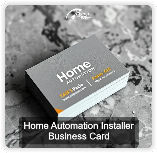 Home Automation Installer business card design sample