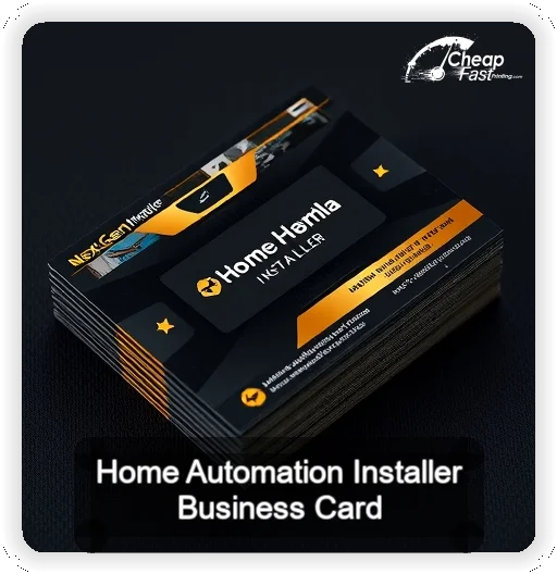 Home Automation Installer business card design sample