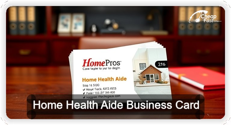 Home Health Aide business card design sample