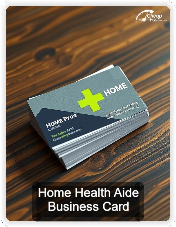 Home Health Aide business card design sample