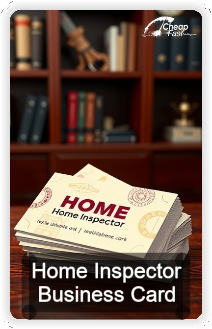 Home Inspector business card design sample