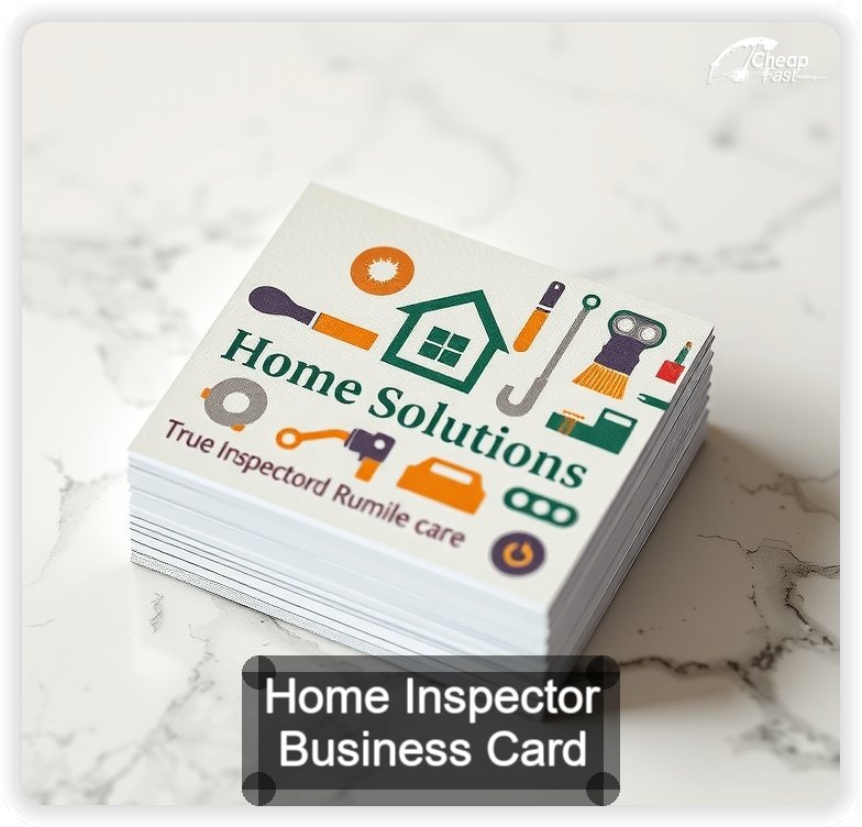Home Inspector business card design sample