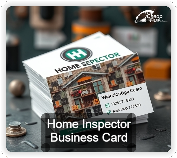 Home Inspector business card design sample
