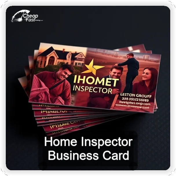 Home Inspector business card design sample