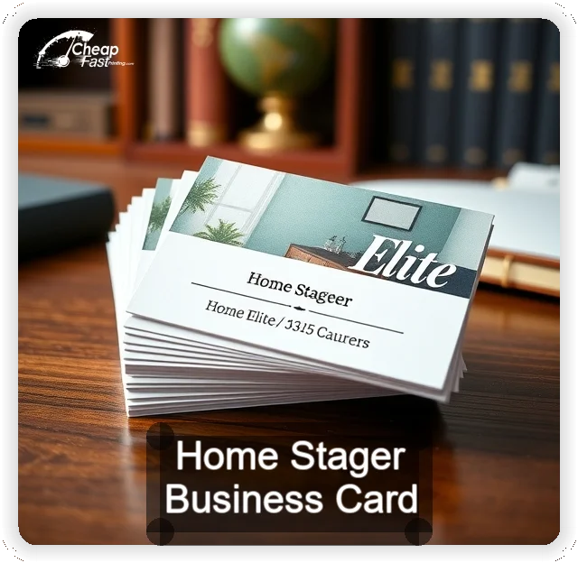 Home Stager business card design sample