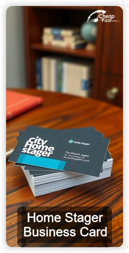 Home Stager business card design sample