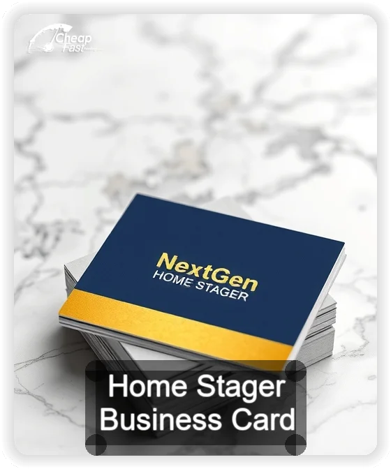 Home Stager business card design sample