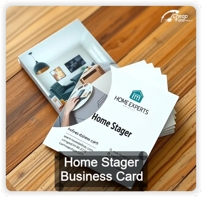 Home Stager business card design sample