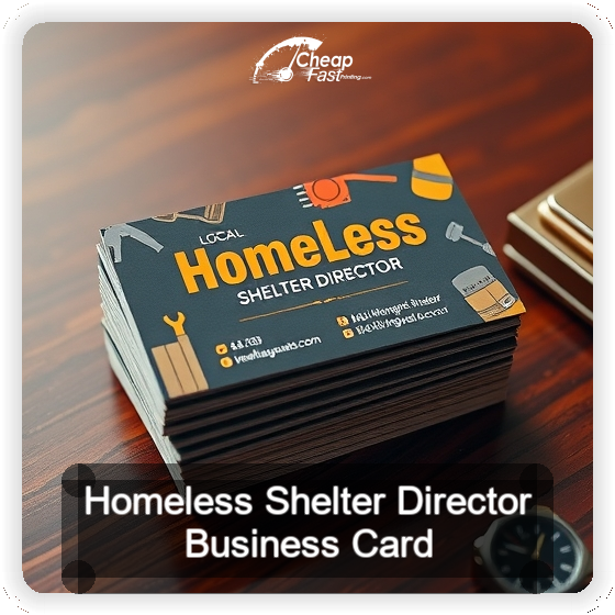 Homeless Shelter Director business card design sample