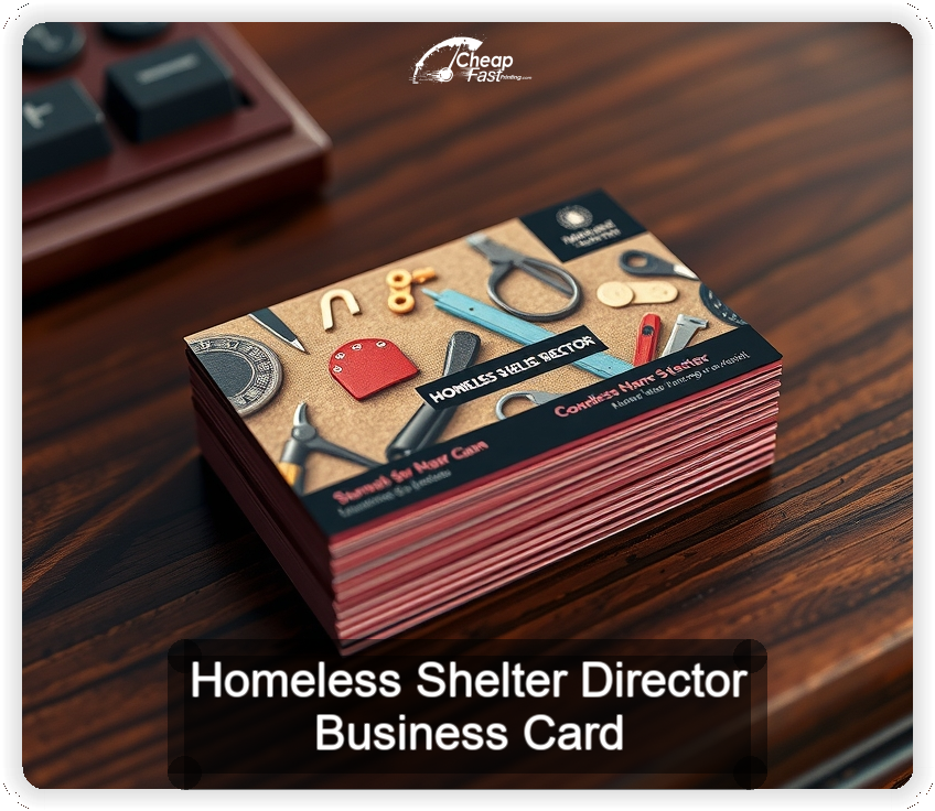 Homeless Shelter Director business card design sample