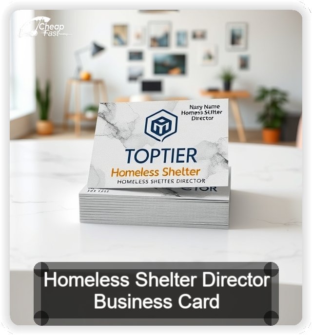 Homeless Shelter Director business card design sample