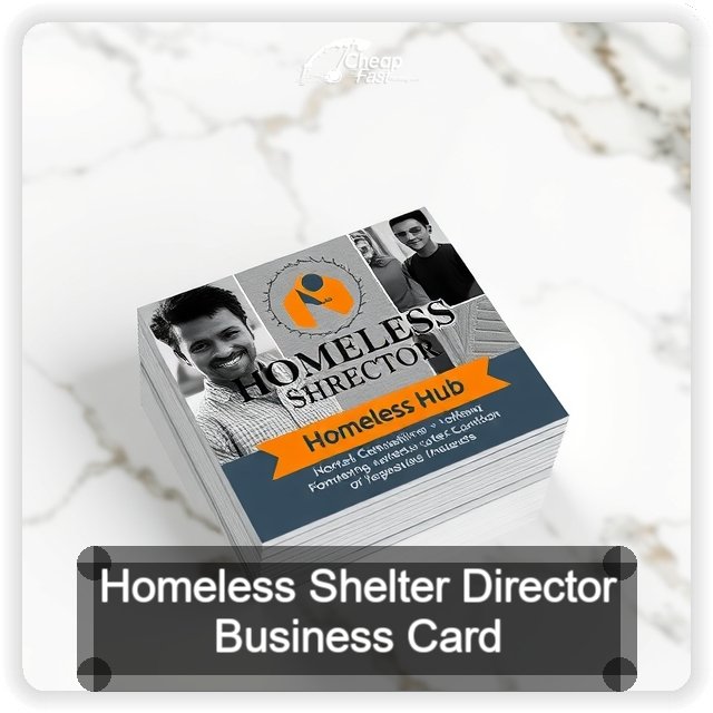 Homeless Shelter Director business card design sample