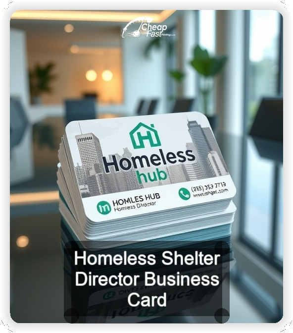 Homeless Shelter Director business card design sample