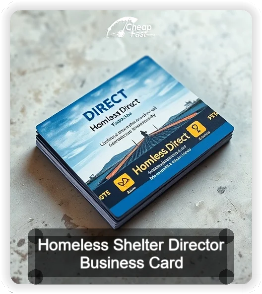 Homeless Shelter Director business card design sample