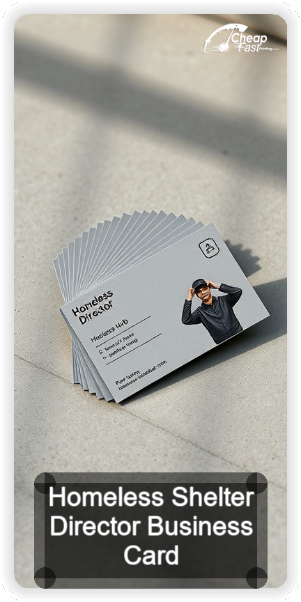 Homeless Shelter Director business card design sample