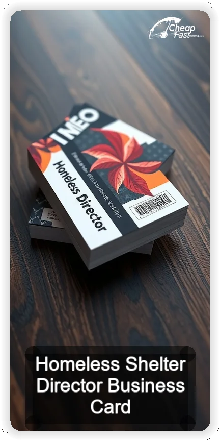 Homeless Shelter Director business card design sample