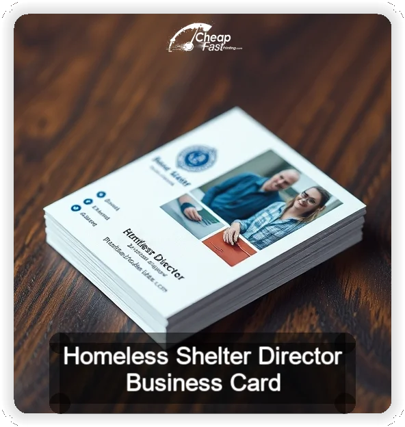 Homeless Shelter Director business card design sample