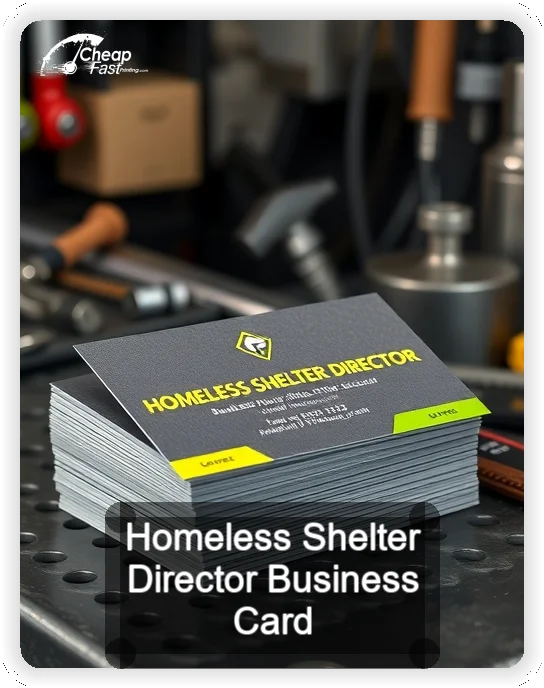 Homeless Shelter Director business card design sample