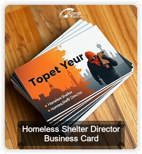 Homeless Shelter Director business card design sample