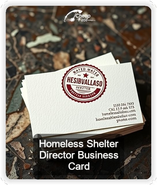 Homeless Shelter Director business card design sample