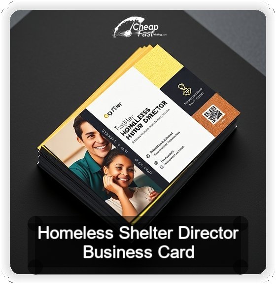 Homeless Shelter Director business card design sample