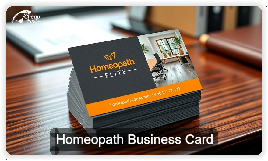 Homeopath business card design sample