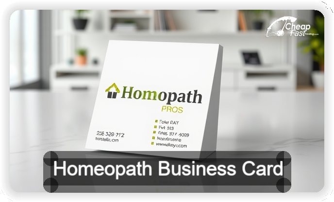 Homeopath business card design sample