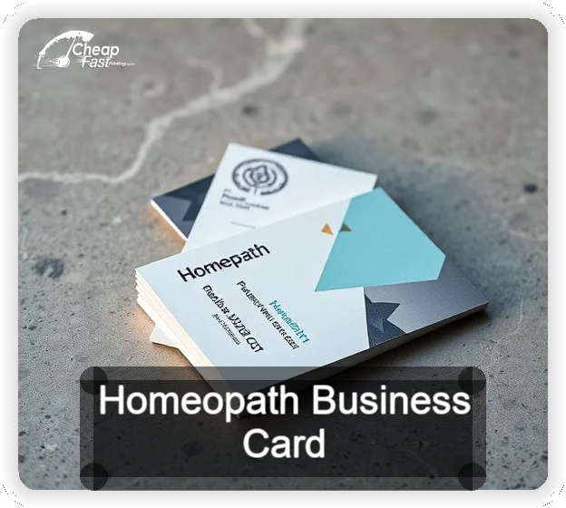 Homeopath business card design sample