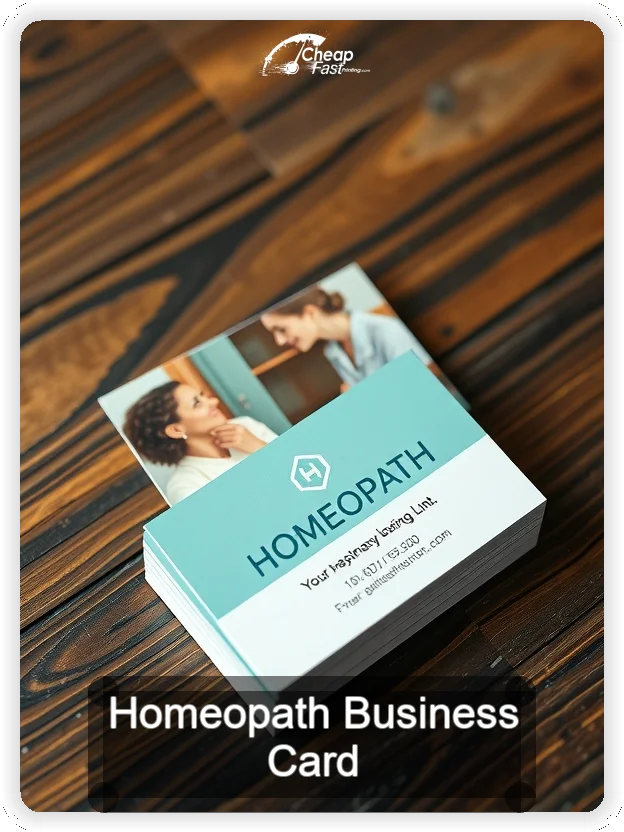 Homeopath business card design sample