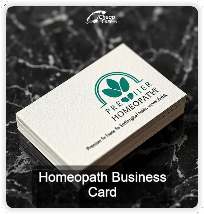 Homeopath business card design sample