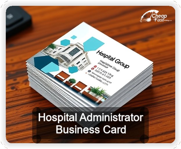 Hospital Administrator business card design sample