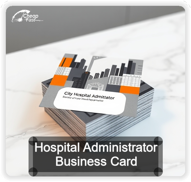 Hospital Administrator business card design sample