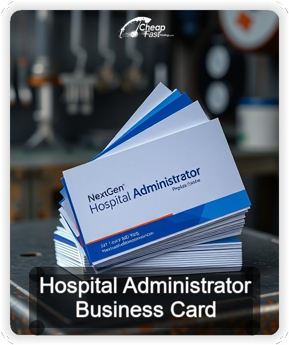 Hospital Administrator business card design sample