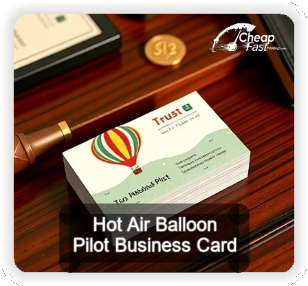 Hot Air Balloon Pilot business card design sample